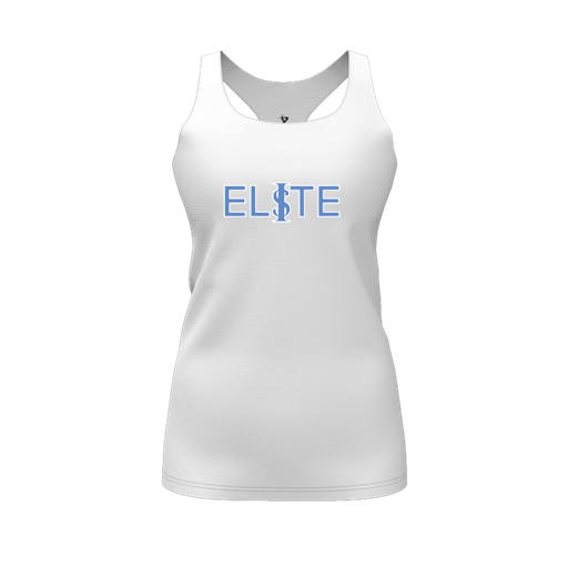 [CUS-DFW-RCBK-PER-WHT-FYS-LOGO1] Racerback Tank Top (Female Youth S, White, Logo 1)