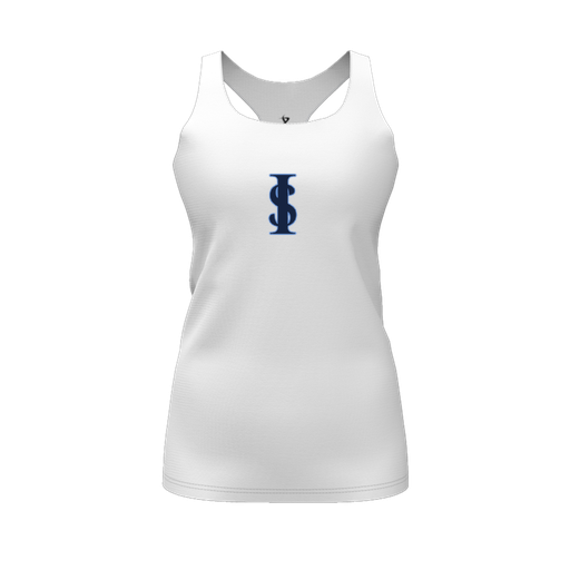 [CUS-DFW-RCBK-PER-WHT-FYS-LOGO2] Racerback Tank Top (Female Youth S, White, Logo 2)