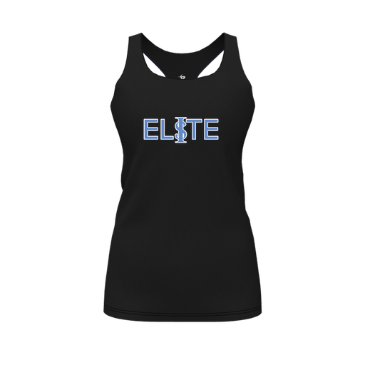 [CUS-DFW-RCBK-PER-BLK-FYS-LOGO1] Racerback Tank Top (Female Youth S, Black, Logo 1)