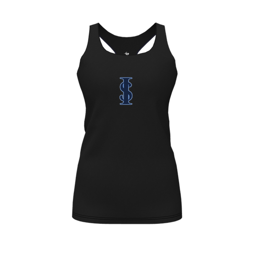 [CUS-DFW-RCBK-PER-BLK-FYS-LOGO2] Racerback Tank Top (Female Youth S, Black, Logo 2)