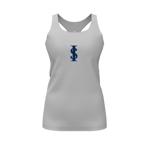 [CUS-DFW-RCBK-PER-GRY-FYS-LOGO2] Racerback Tank Top (Female Youth S, Gray, Logo 2)