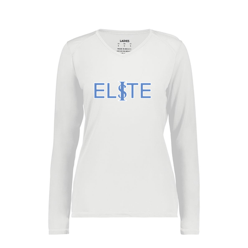 [6847.005.XS-LOGO1] Women's SoftTouch Long Sleeve (Female Adult XS, White, Logo 1)