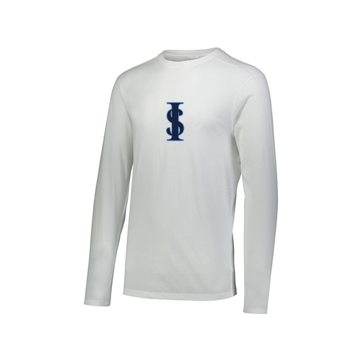 [FTLCUBWH-AXS-LOGO2] Decker Men's Tri-Blend T-Shirt - Long Sleeve (Adult XS, White, Logo 2)