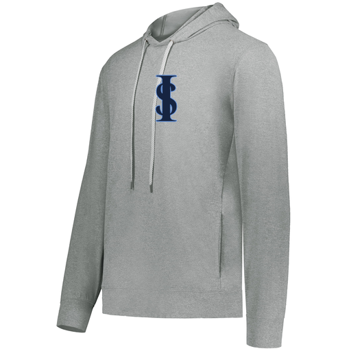 [222598.E83.S-LOGO2] Men's Ventura Thin Knit Hoodie (Adult S, Silver, Logo 2)