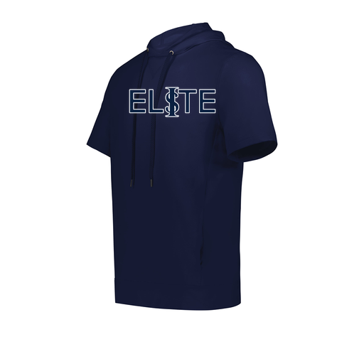 [222505.065.S-LOGO3] Men's Venturs Soft Knit Short Sleeve Hoodie (Adult S, Navy, Logo 3)