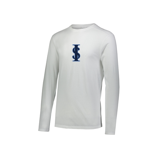 [3076.005.S-LOGO2] Youth LS Ultra-blend T-Shirt (Youth S, White, Logo 2)